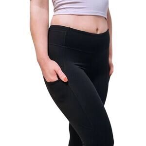 Core IO Black Performance Leggings with Side Pockets Size Small